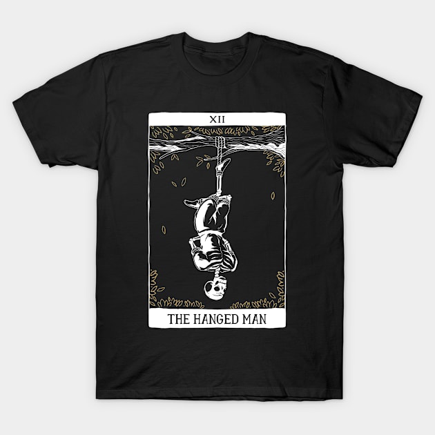 Tarot Card - The Hanged Man - Occult Gothic Halloween T-Shirt by swissles